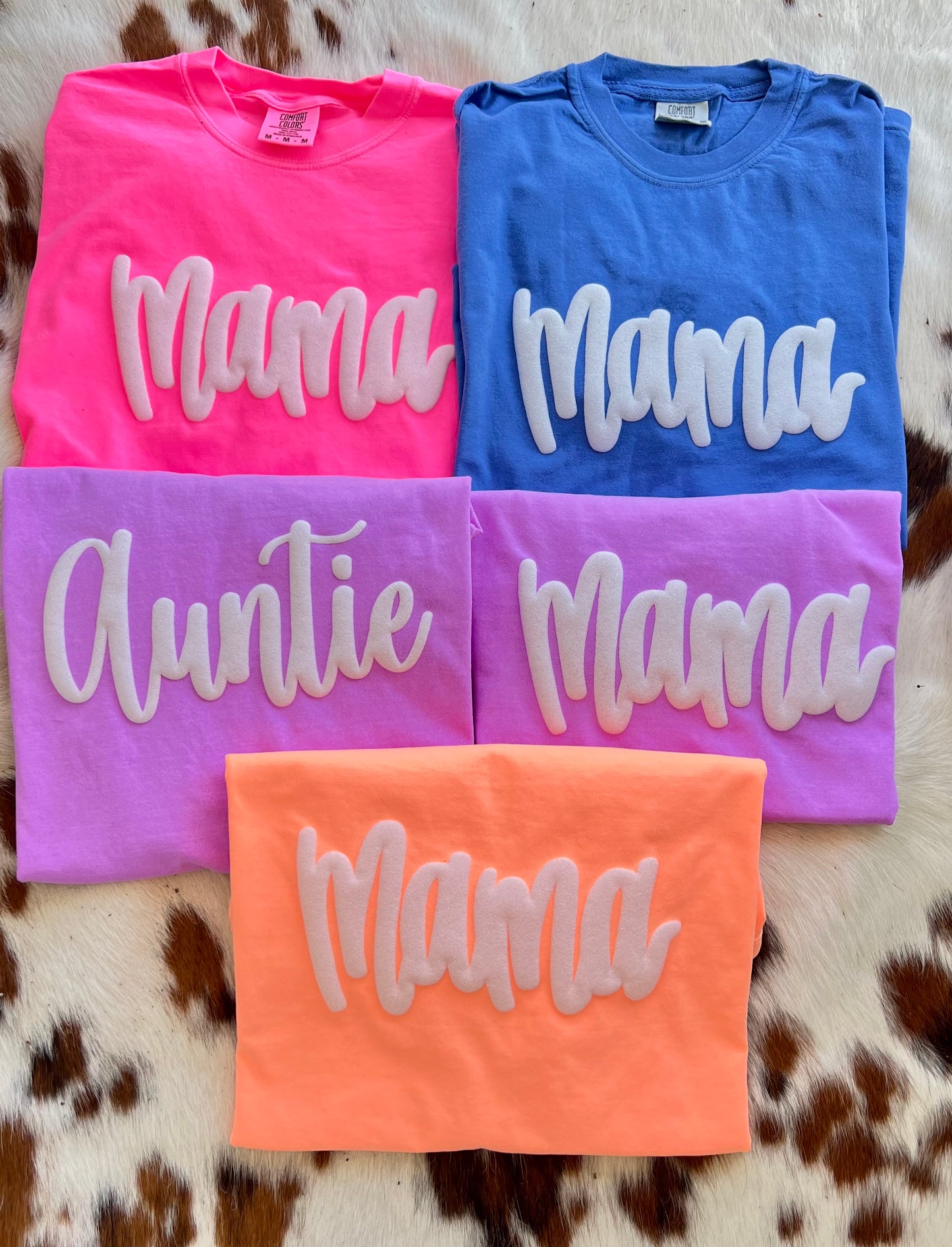Glitter Puff Mama (Custom) Comfort Color Tee