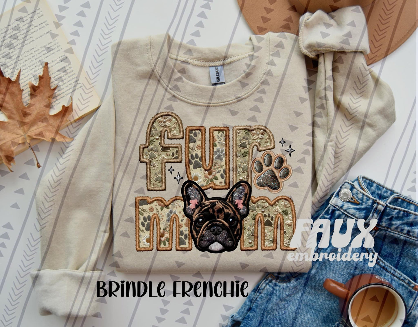 Fur mom brindle Frenchie