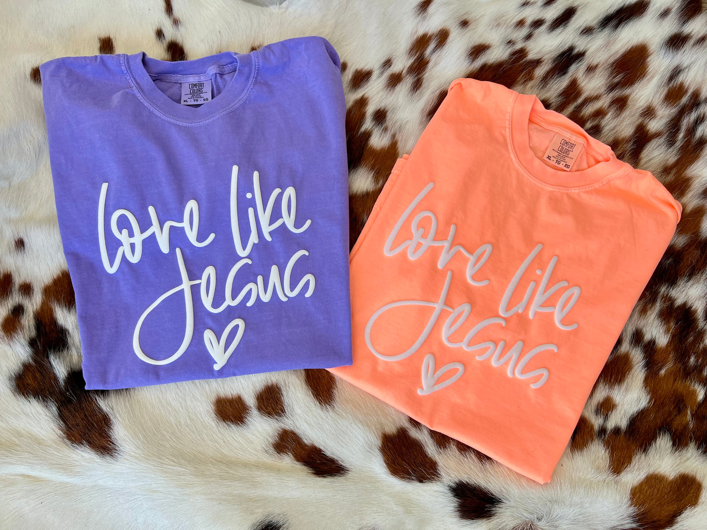 Love like Jesus Puff Comfort Color Tees