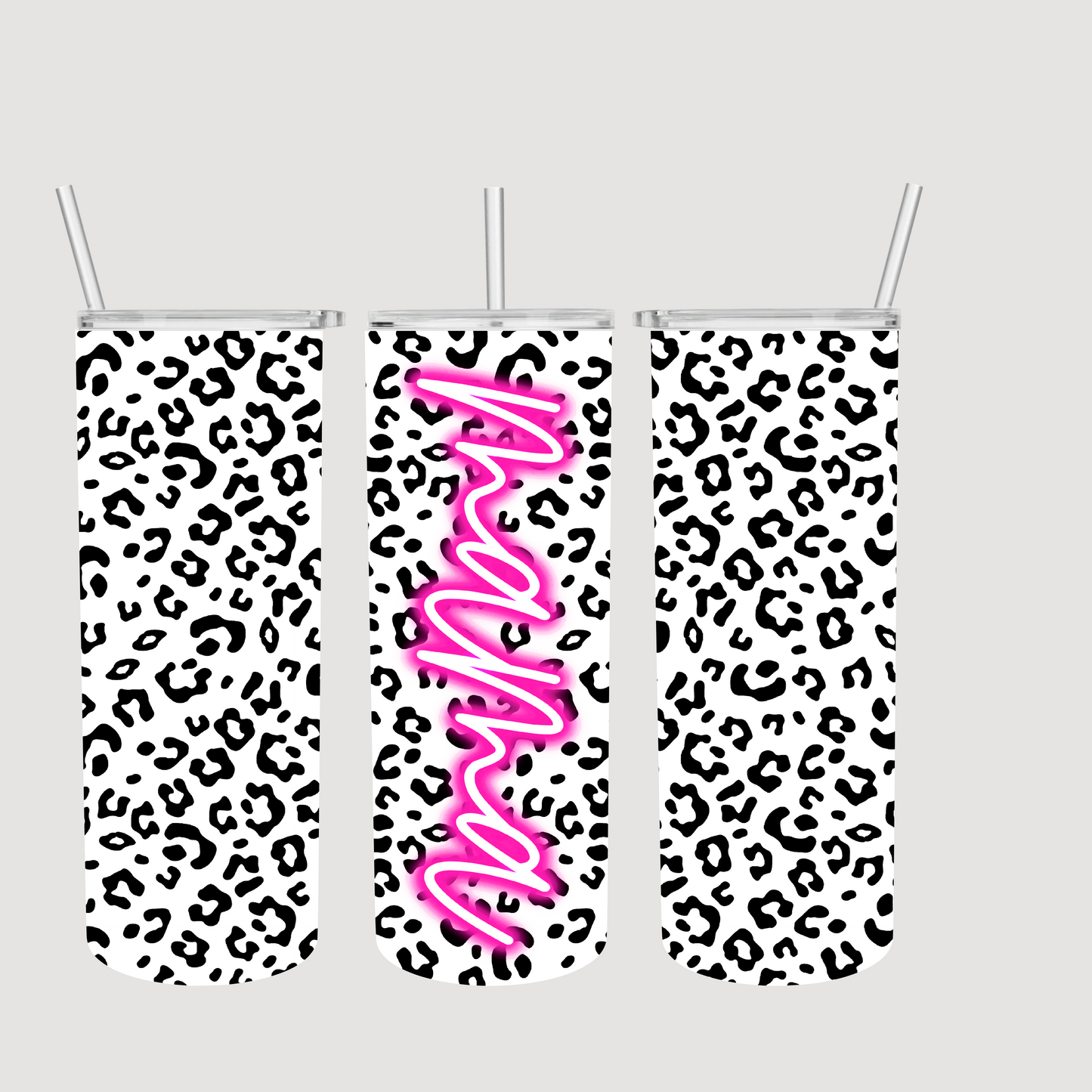 Neon Mama Leopard Tumbler