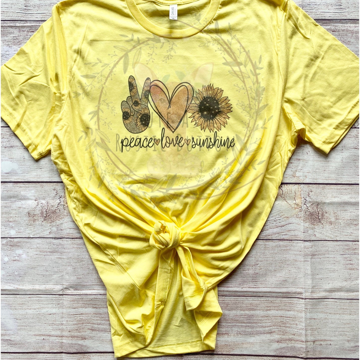 Peace Love Sunshine, Sunflower, Shirt, Bella Canvas, Flowers
