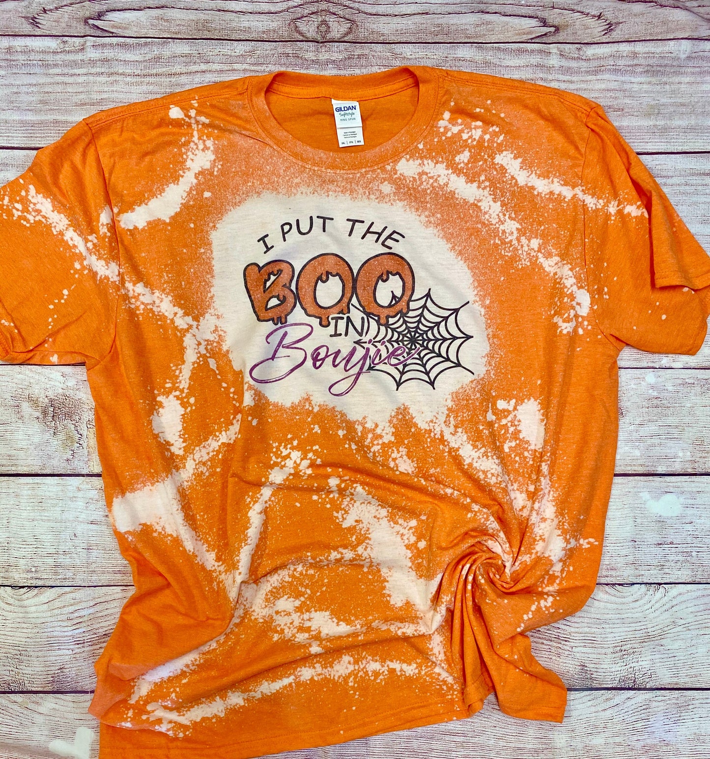 Boo in Boujie | Fall Design Bleach Shirt | Bleach Tee | Bleach Shirt | Bleached Shirt | Fall Bleach Shirt