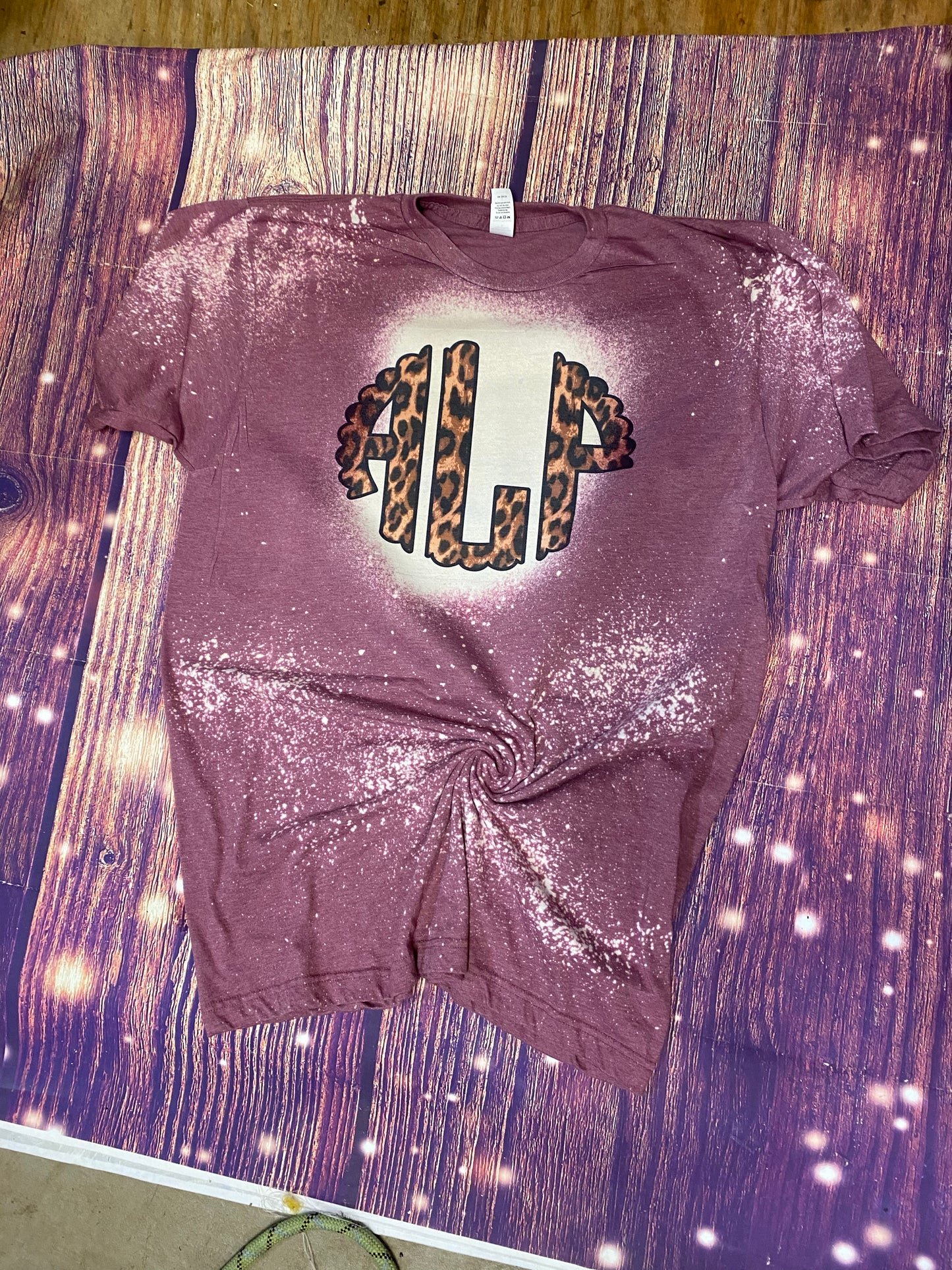Cheetah Monogram Bleach Tee