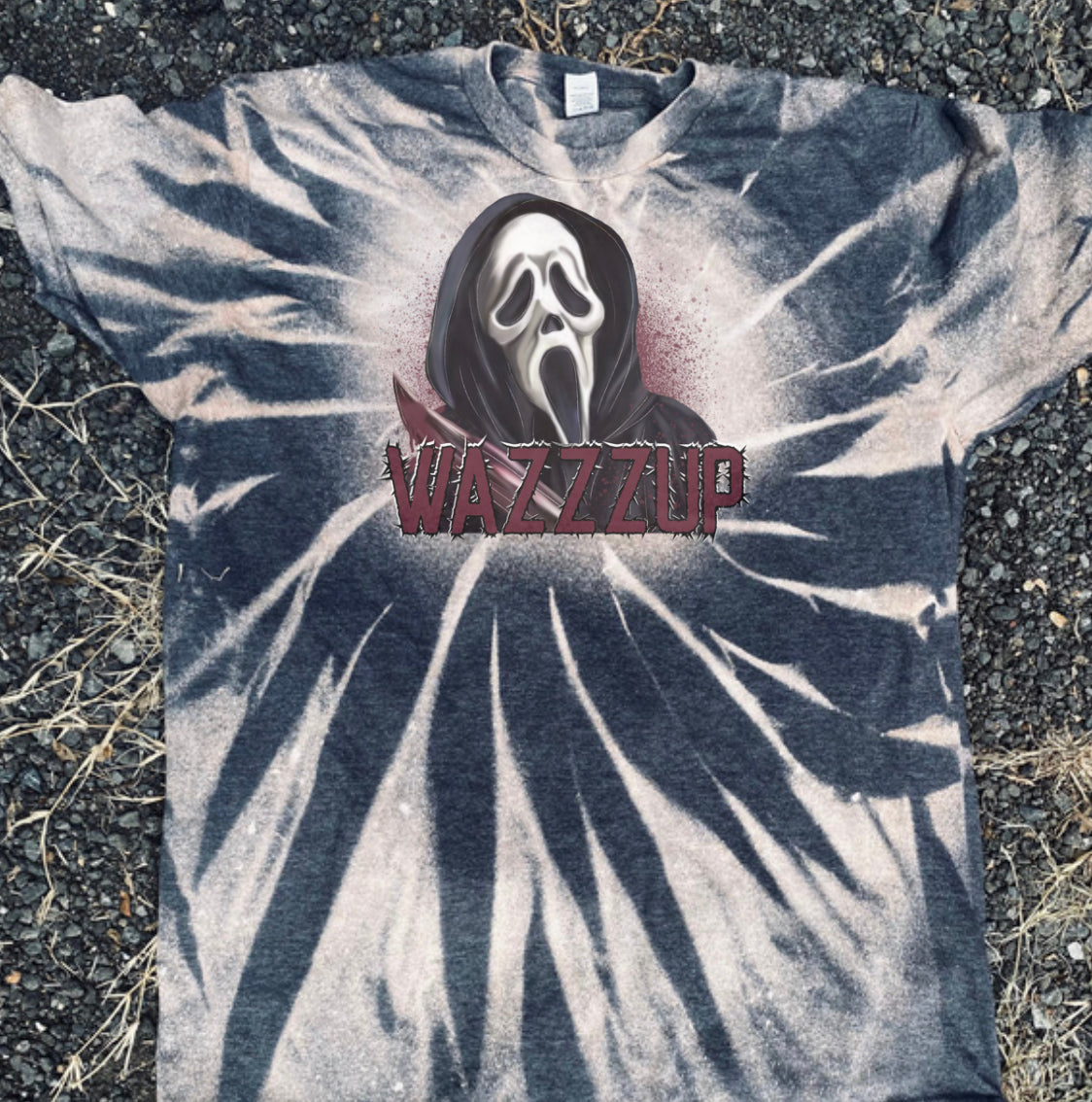 Wazzup Scream Halloween Bleach Tee