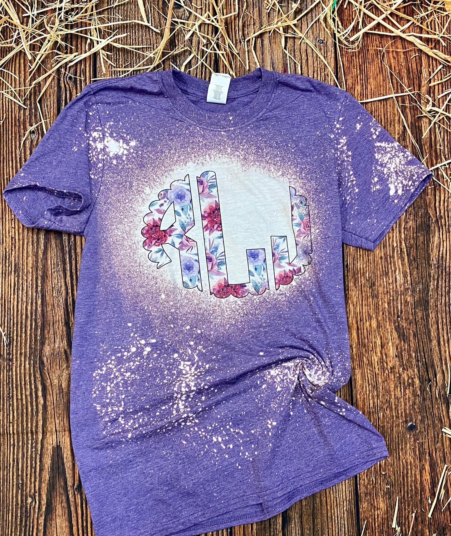 Floral Monogram Bleach Shirt