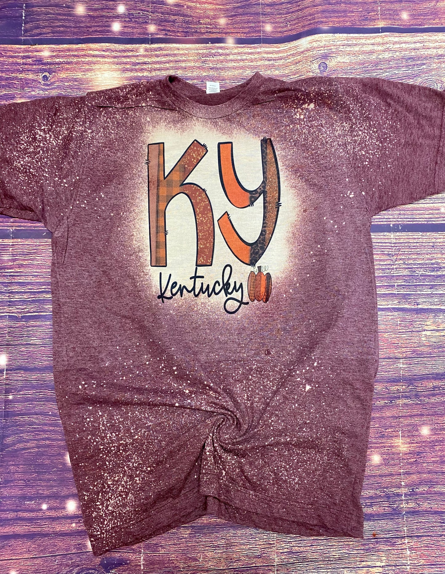 Ky Kentucky Fall Bleach Tee