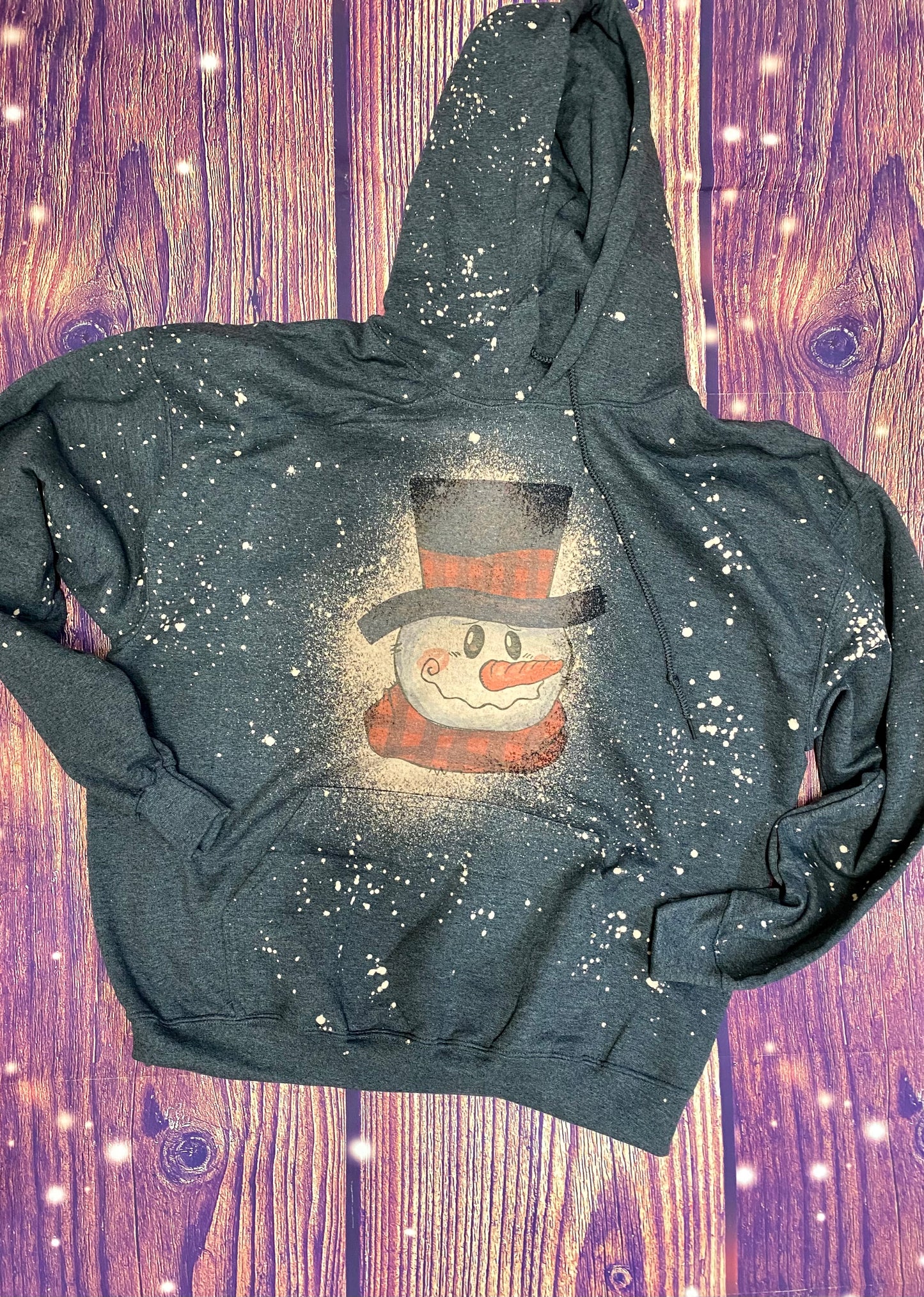 Plaid Snowman Bleach Hoodie