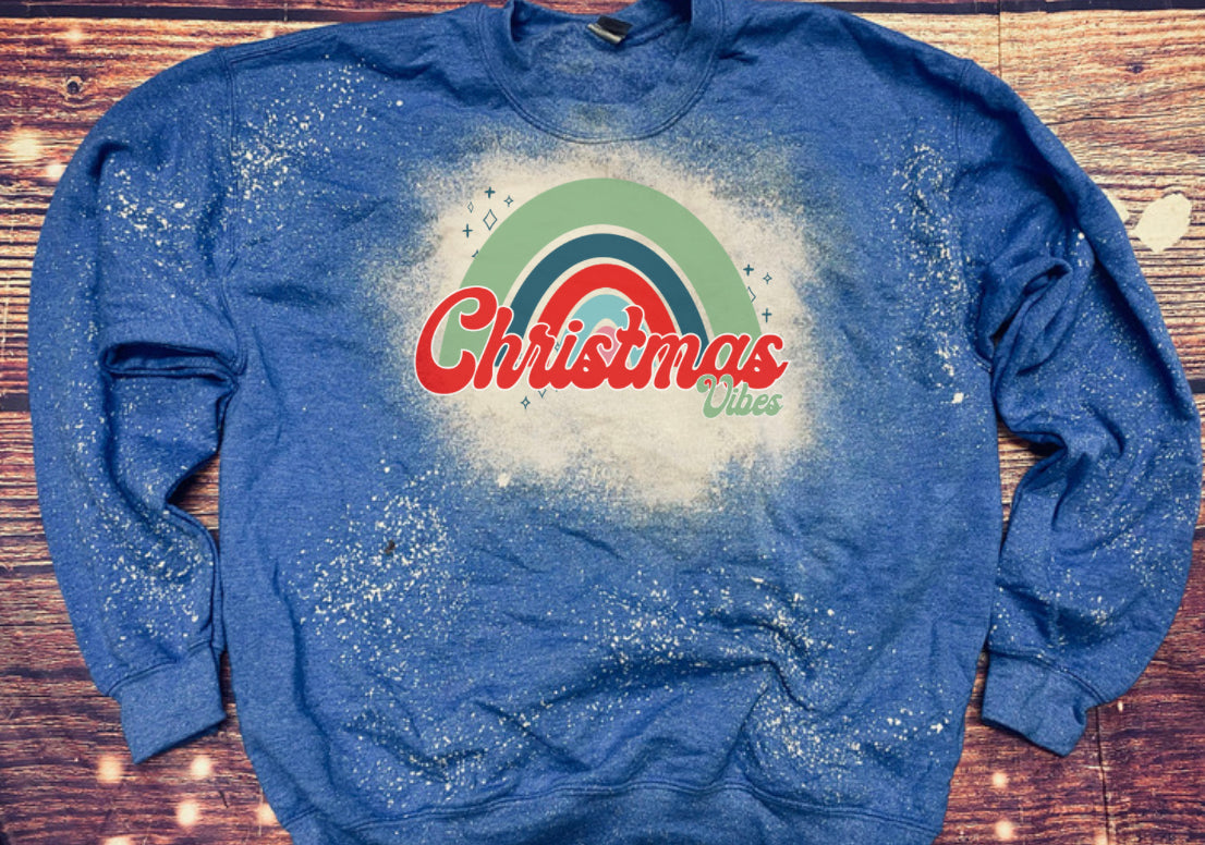 Christmas Vibes Bleach Sweatshirt