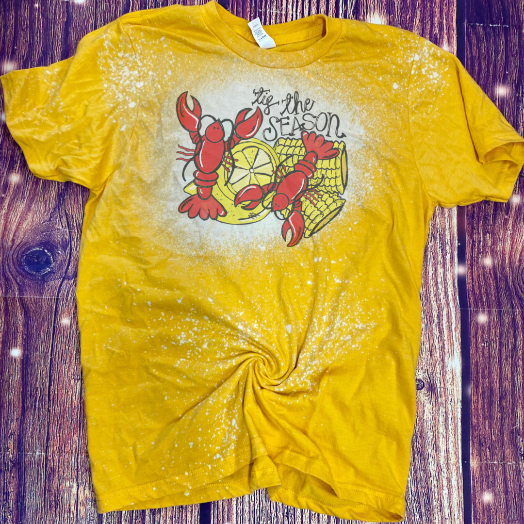Tis the Season Crawfish Bleach Tee