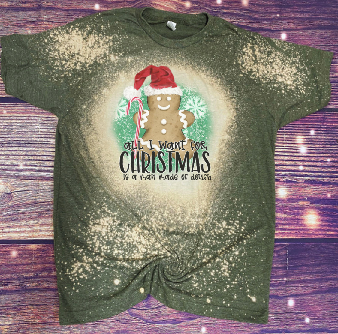 Man made of Dough Christmas Bleach Tee
