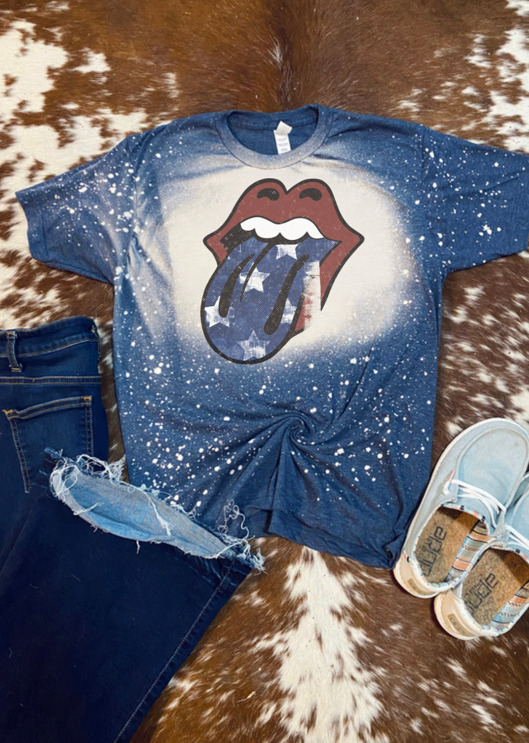 Patriotic tongue Bleach Tee