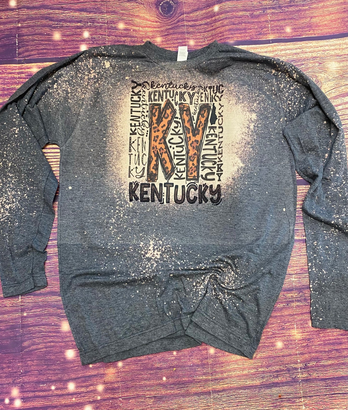 Cheetah Ky Kentucky Bleach Long sleeve