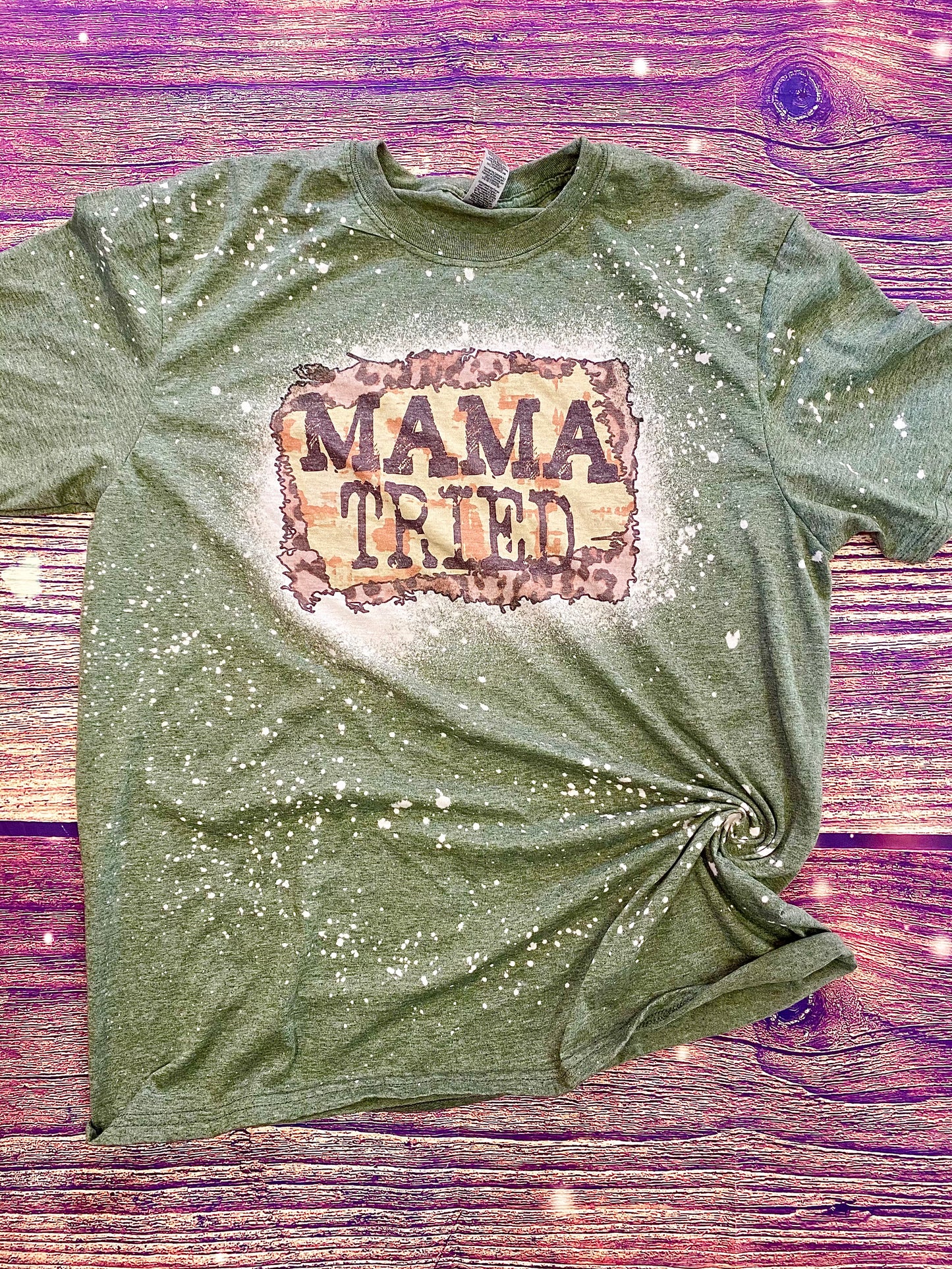 Cheetah Mama Tried Bleach Tee