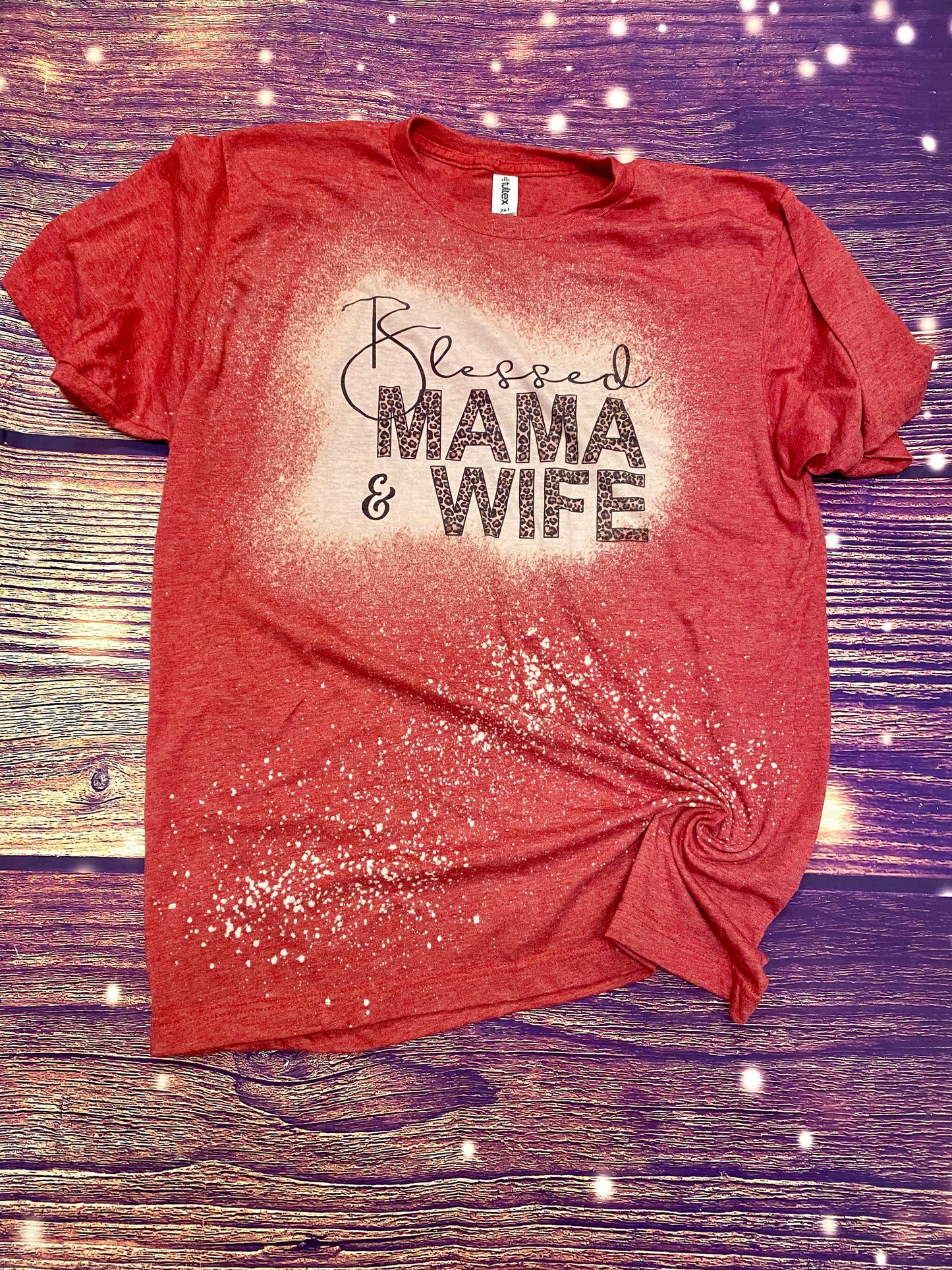 Blessed Mama and Wife | Bleach Tee | Bleach Shirt | Blessed Mama Bleach Shirt | Bleached Shirt