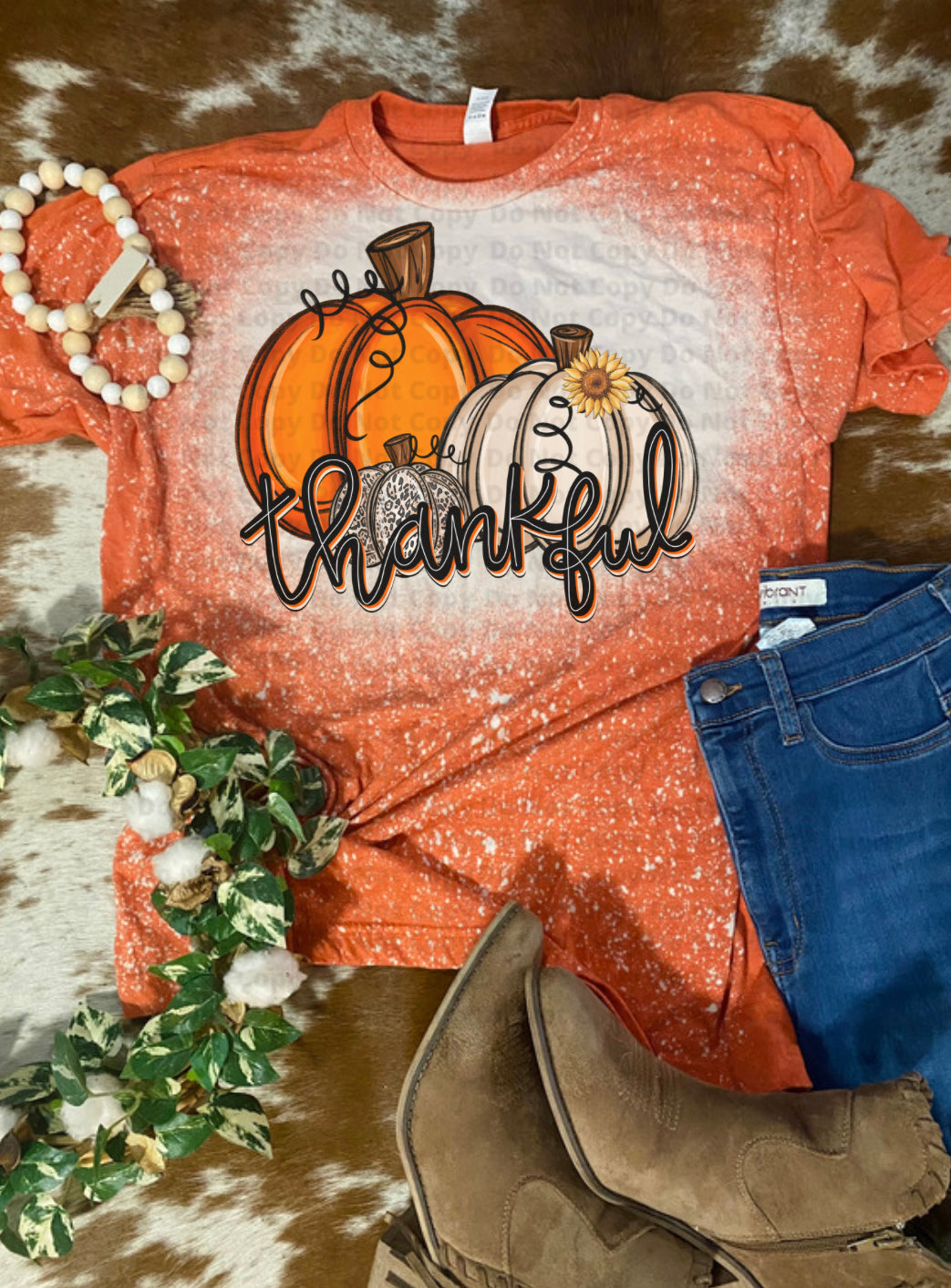 Thankful Fall Bleach Tee