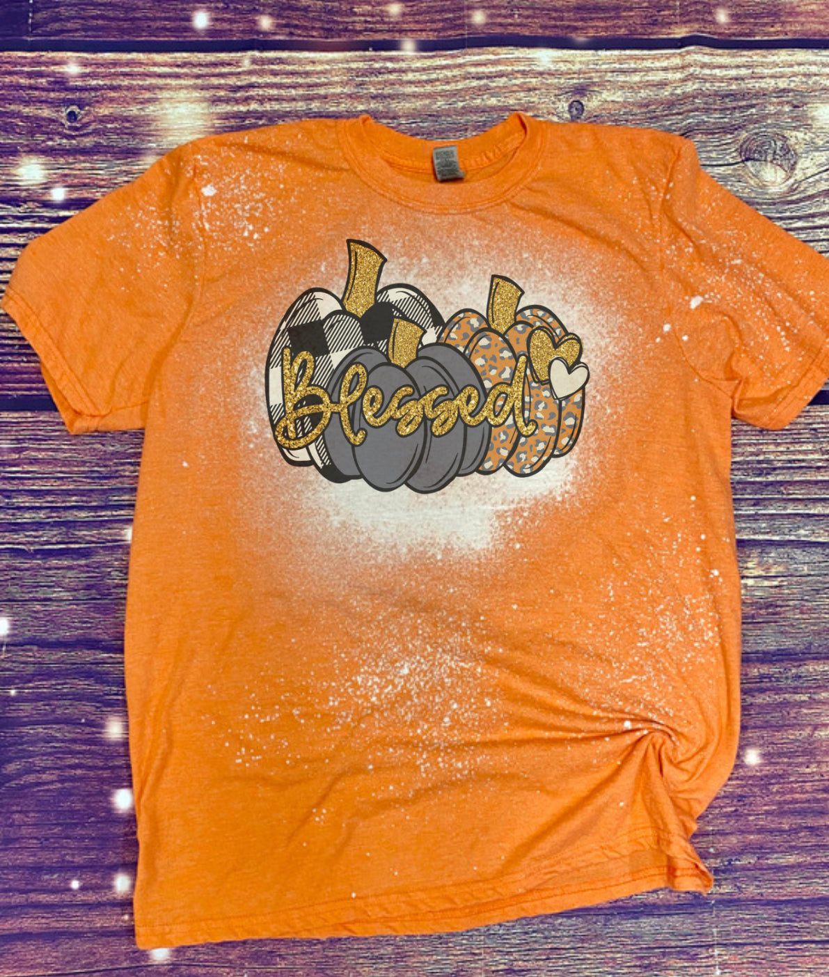 Pumpkins Blessed Bleach Tee