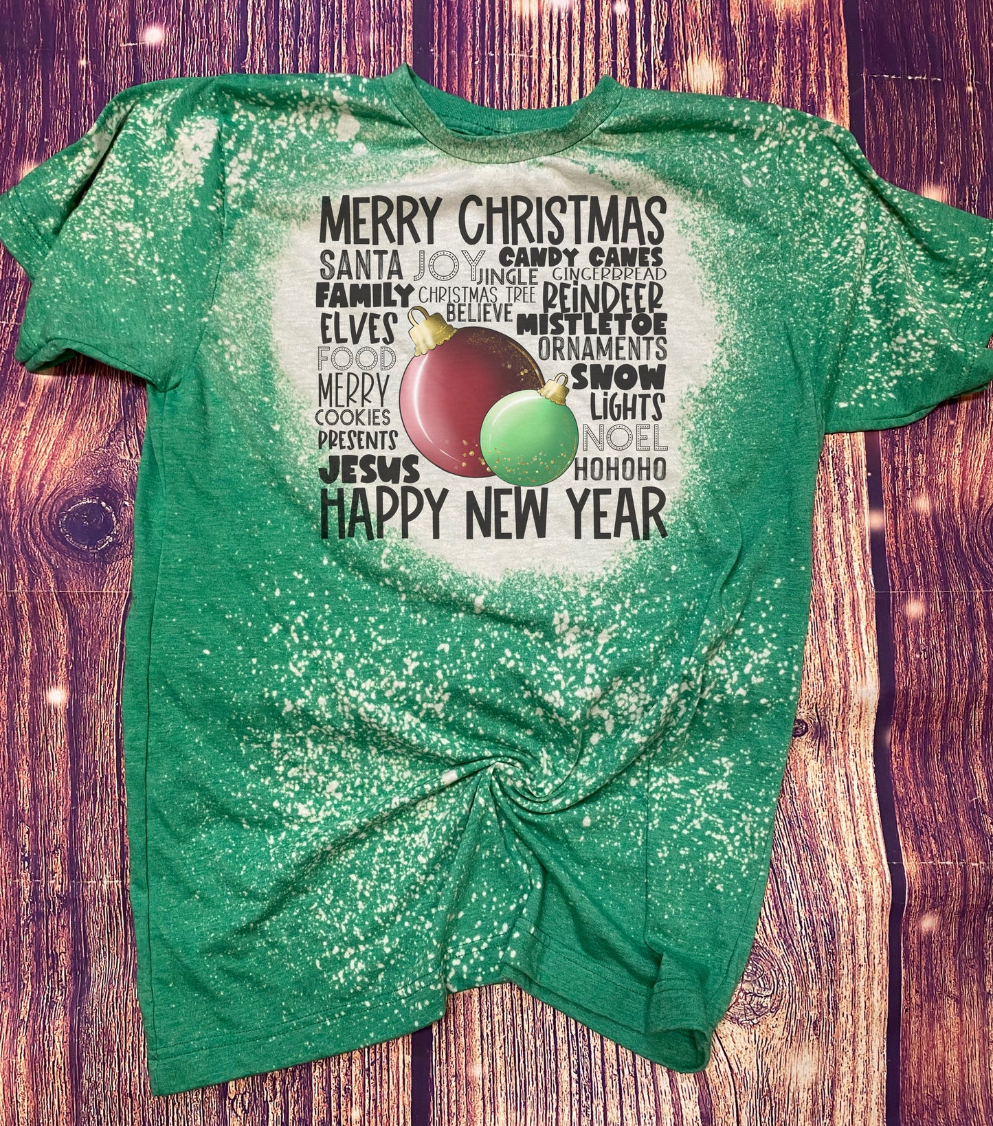 Merry Christmas Happy New Year Christmas Bleach Tee