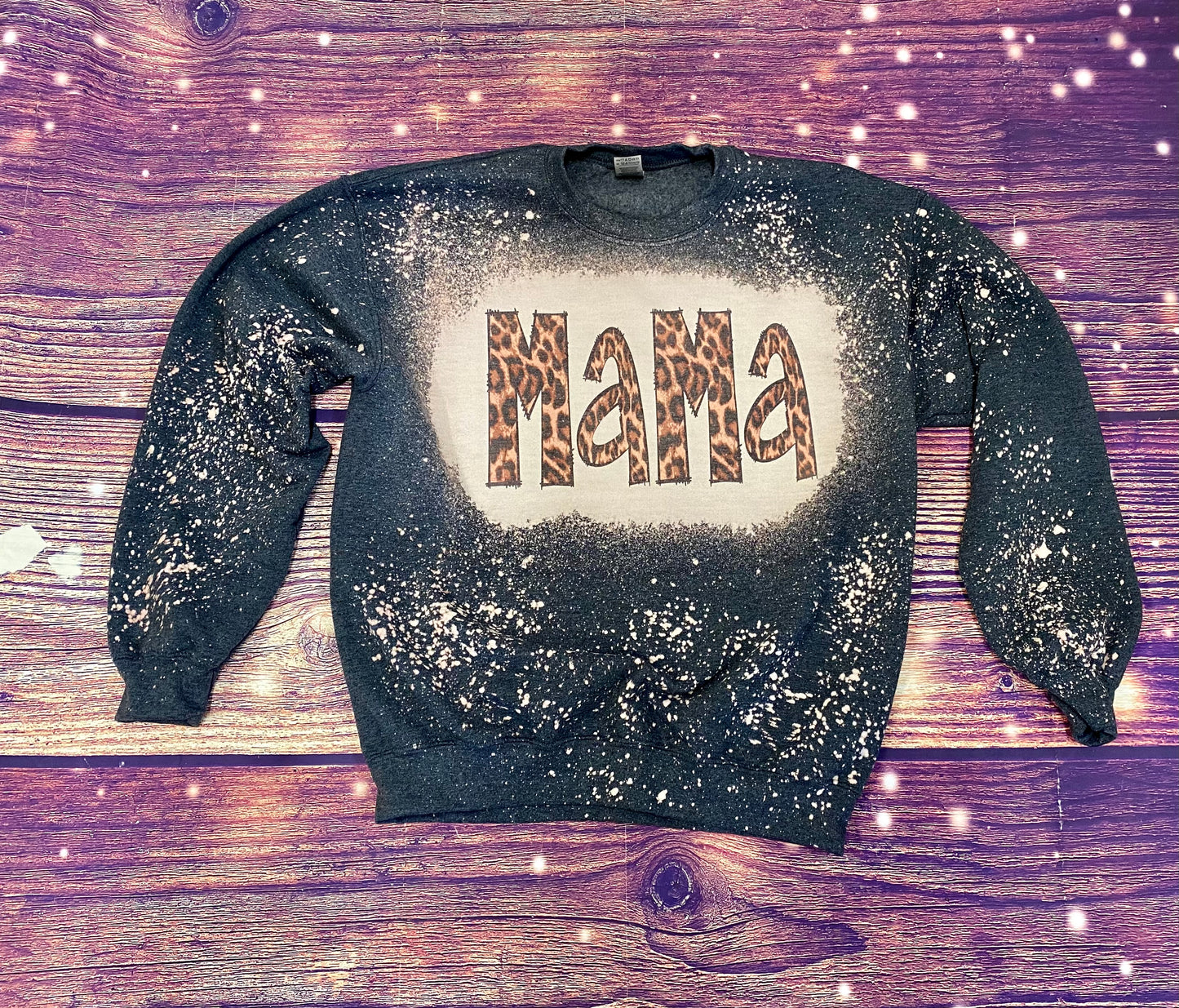 Cheetah Mama Bleach Sweatshirt