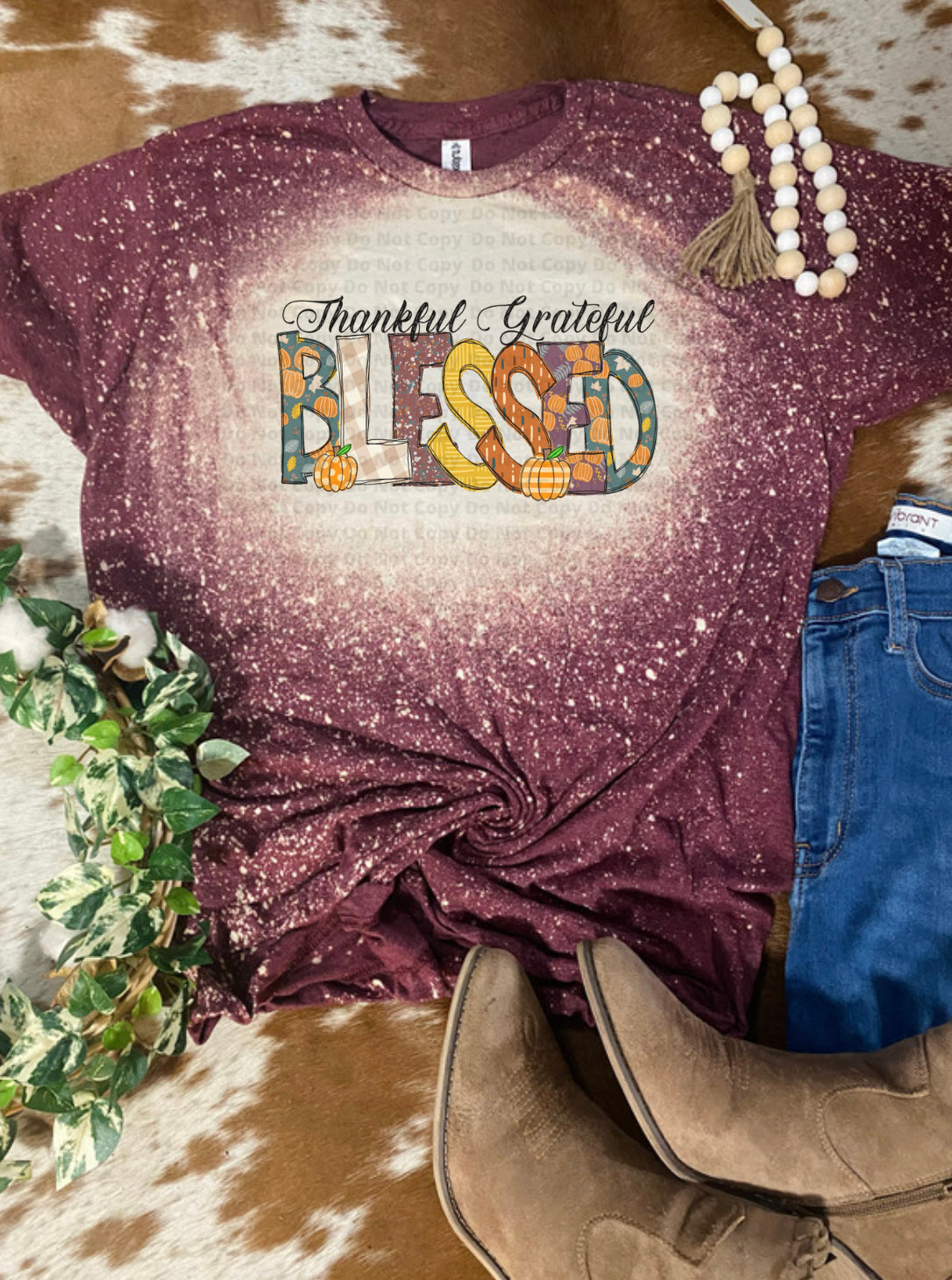 Thankful grateful blessed Bleach Tee