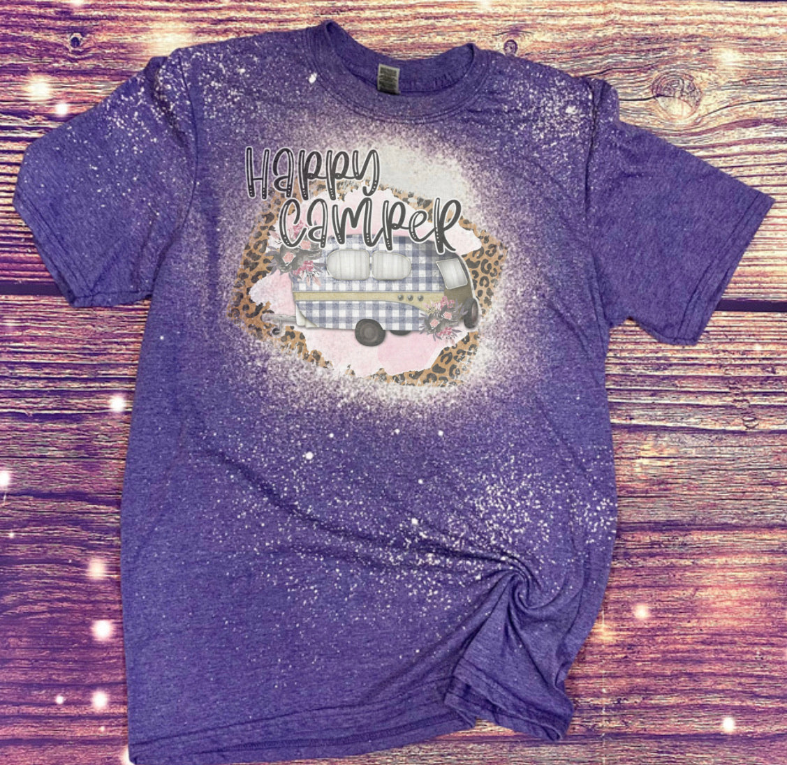Happy Camper Bleach Tee