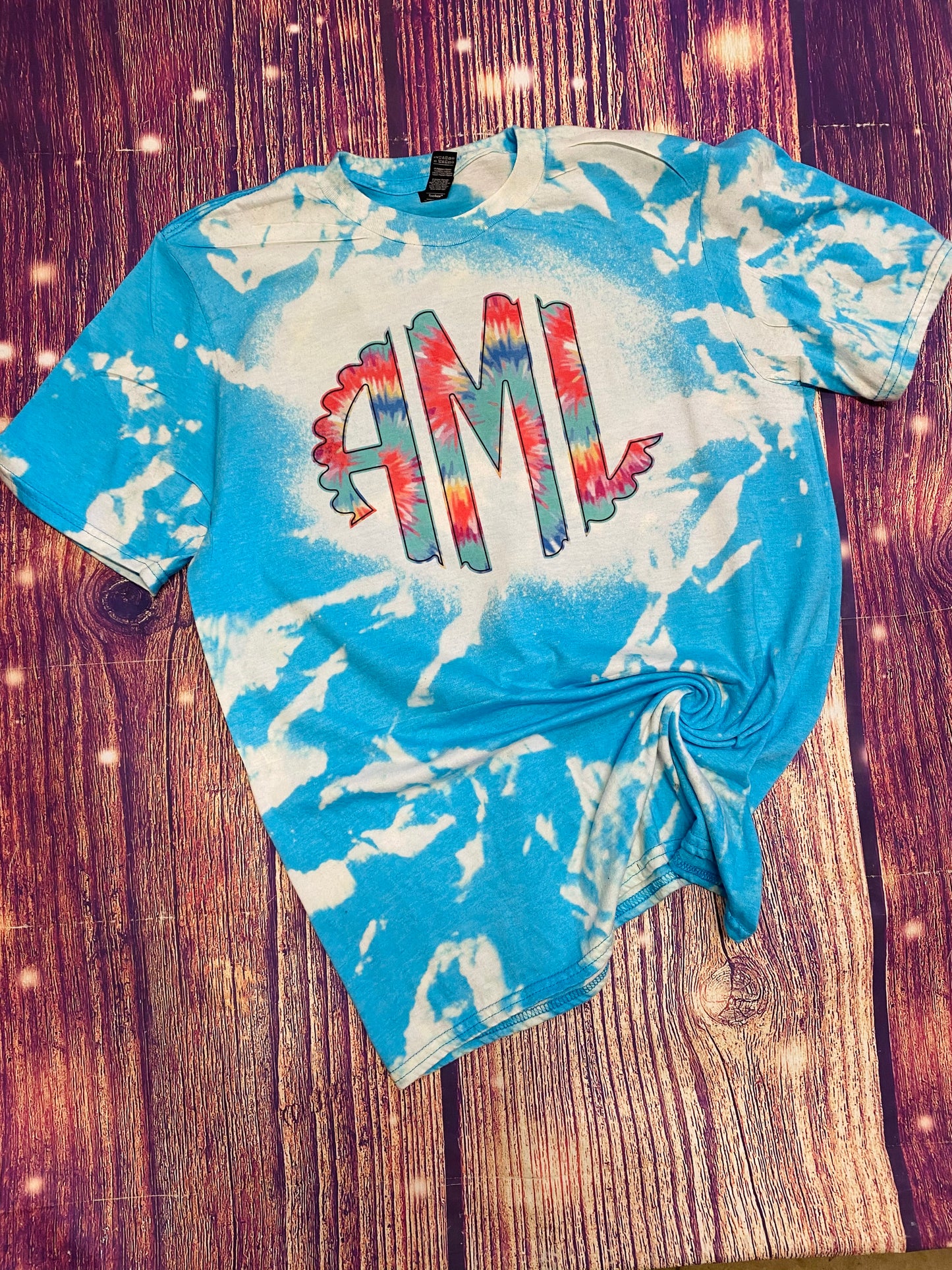 Tie dye Monogram Bleach Tee