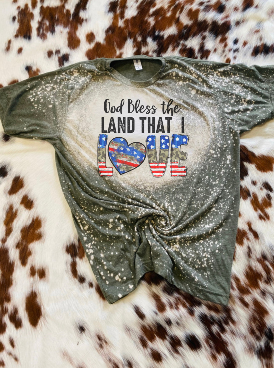 Patriotic God Bless Bleach Tee