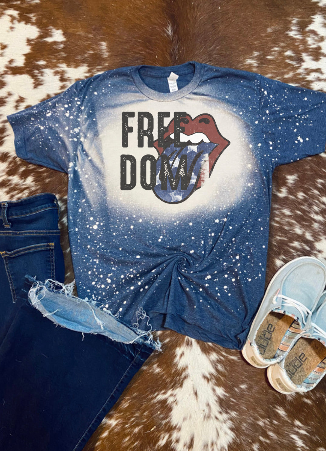 Patriotic Freedom Tongue Bleach Tee
