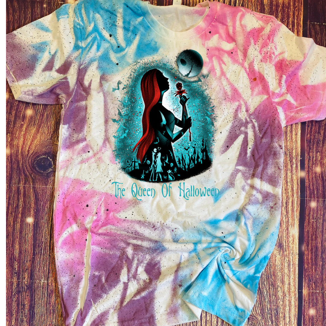 The Queen of Halloween Tie Dye tee