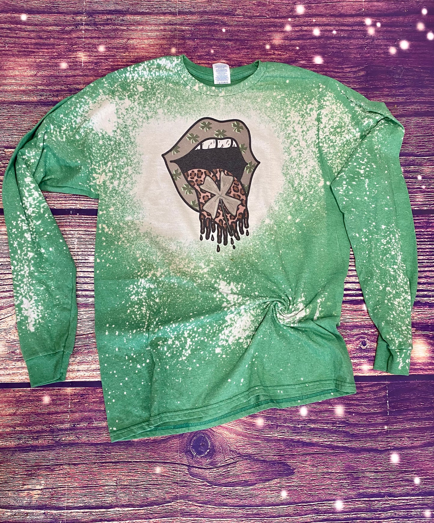 St Patrick’s lips bleach long sleeve shirt