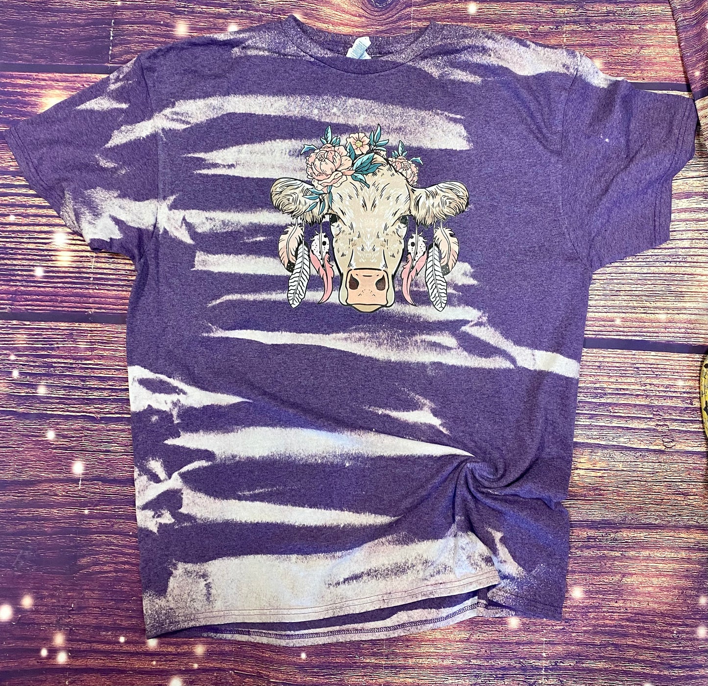 Boho Cow Bleach Shirt