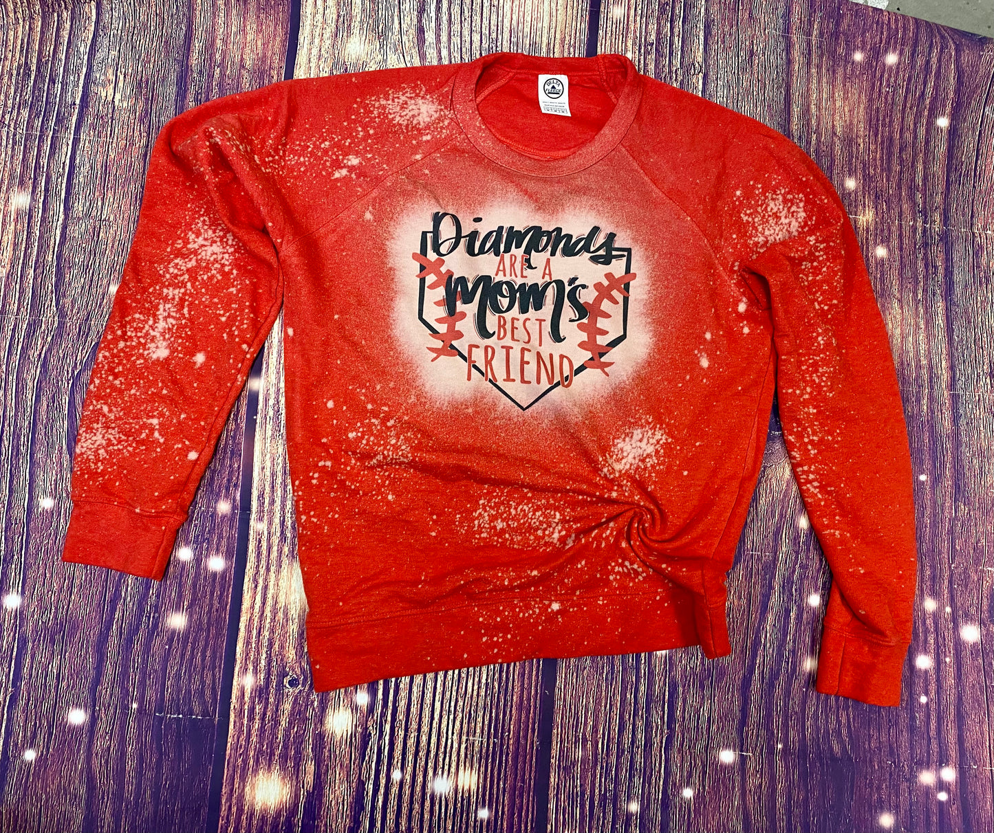 Diamonds are a moms best friend Bleach Sweatshirt