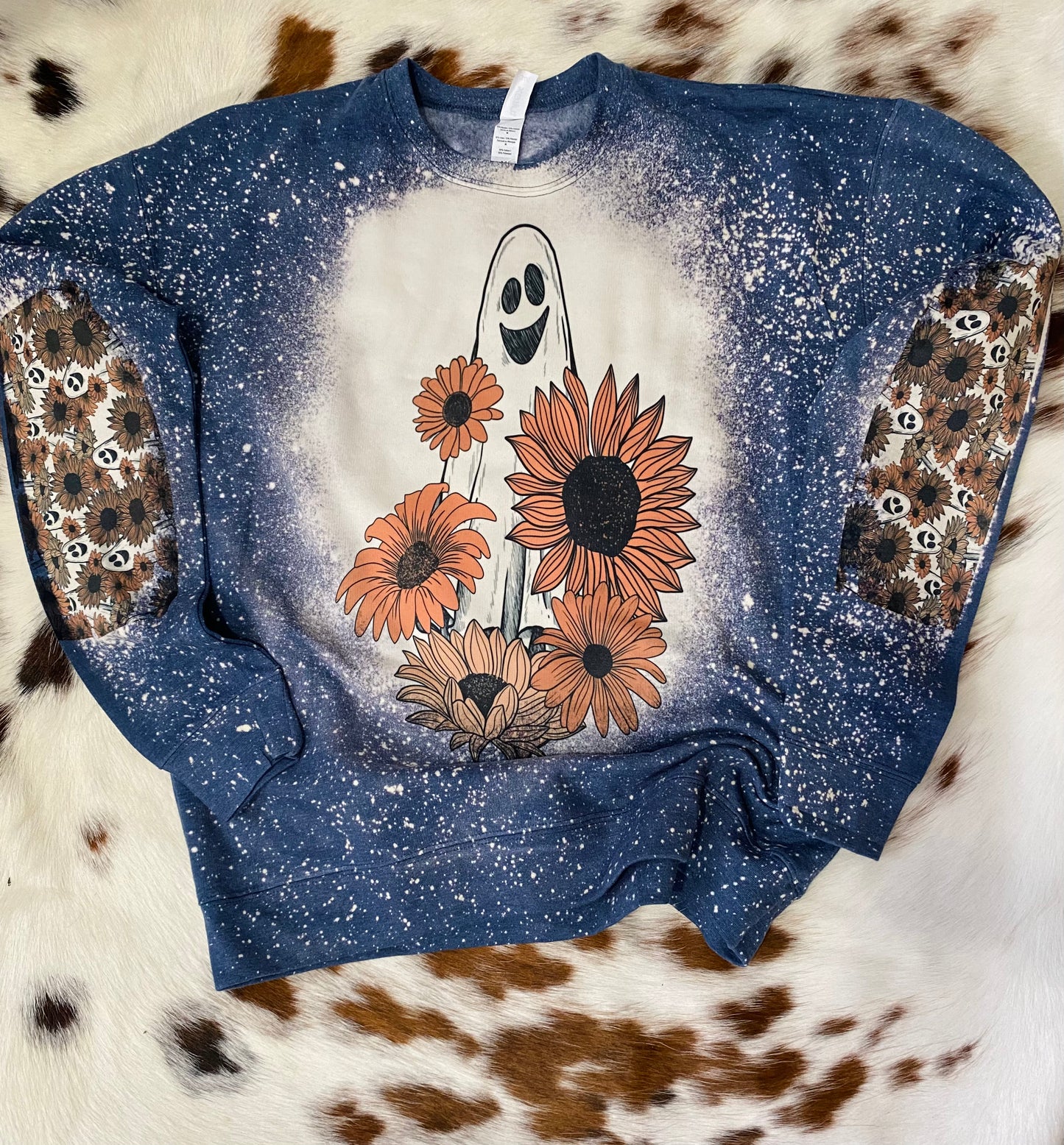 Ghost Flowers Bleach Sweatshirt