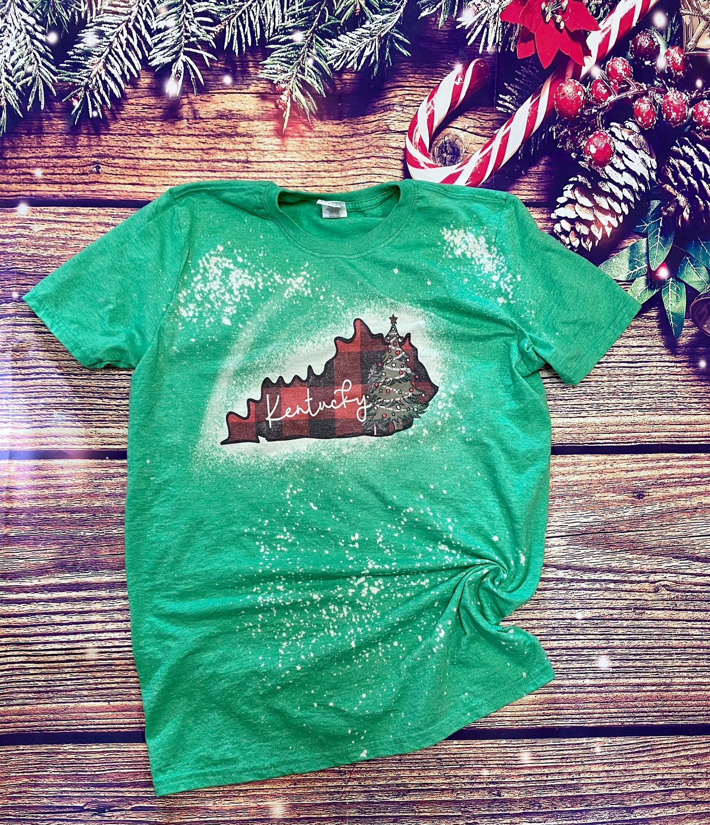 Kentucky Christmas Tree Bleach Tee
