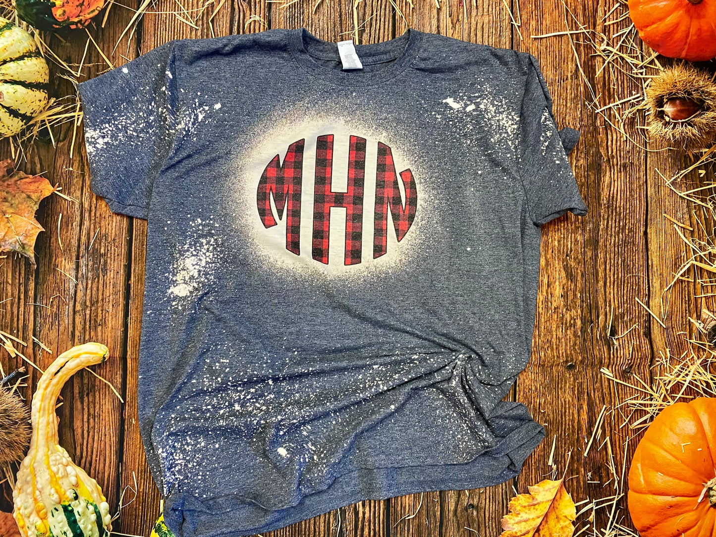 Red Buffalo Plaid Monogram Bleach Shirt