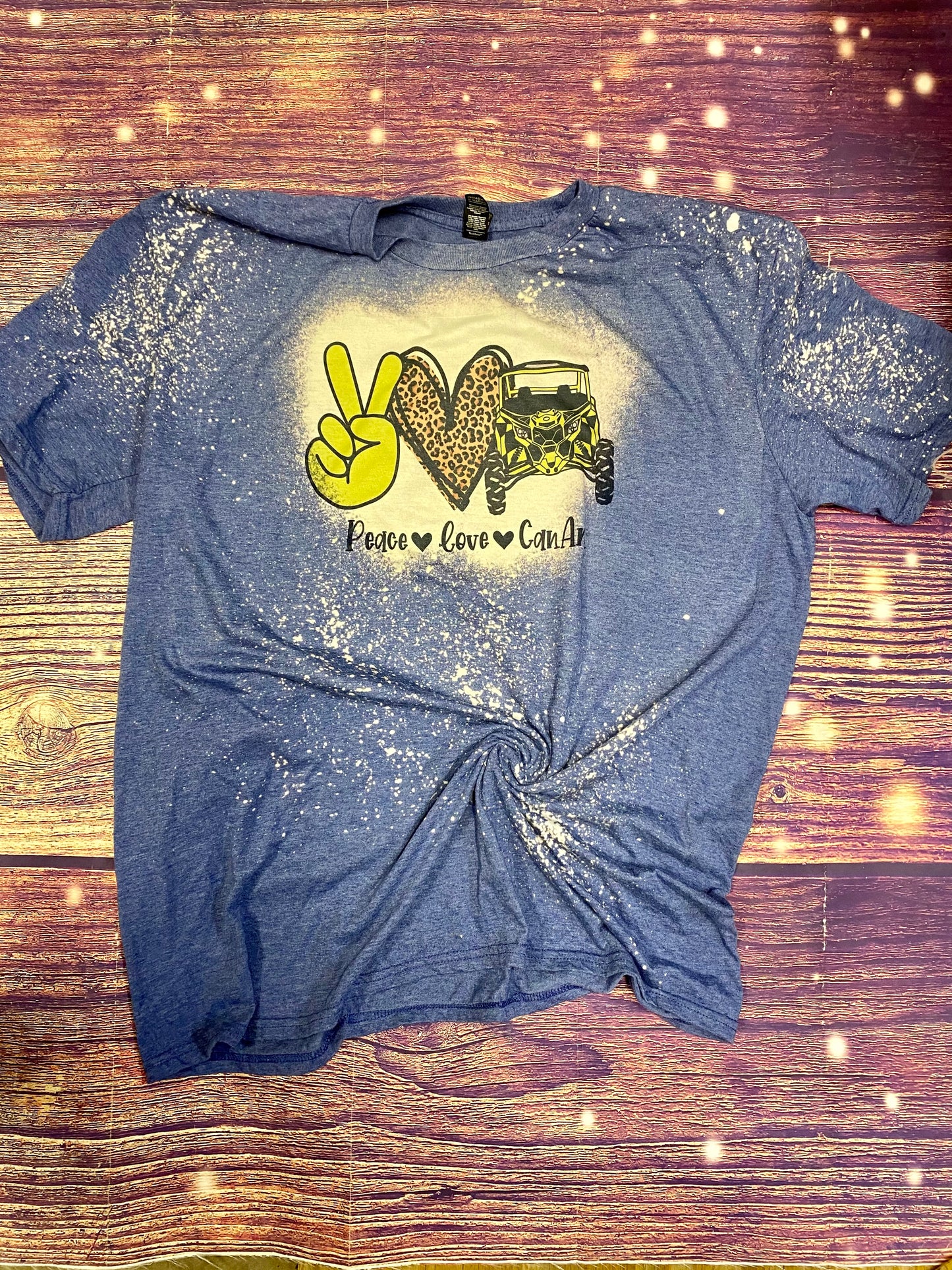 Peace Love Can Am Bleach Tee