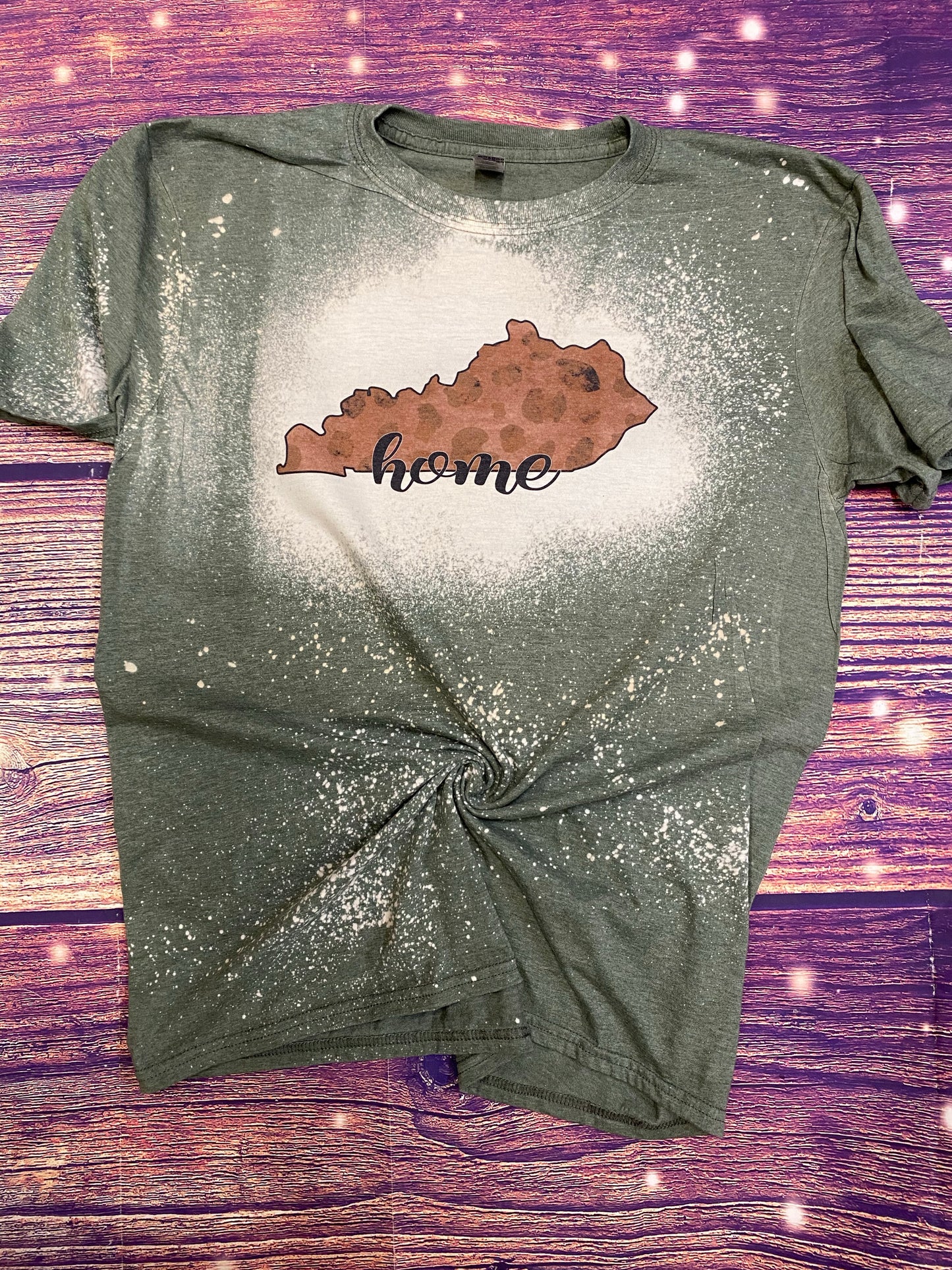 Cheetah Ky Kentucky State Bleach Tee