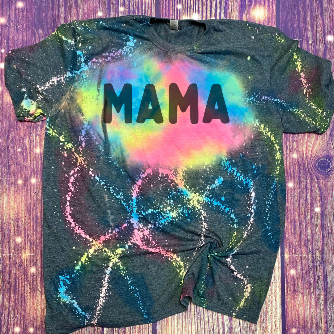 Mama reverse tie dye Tee