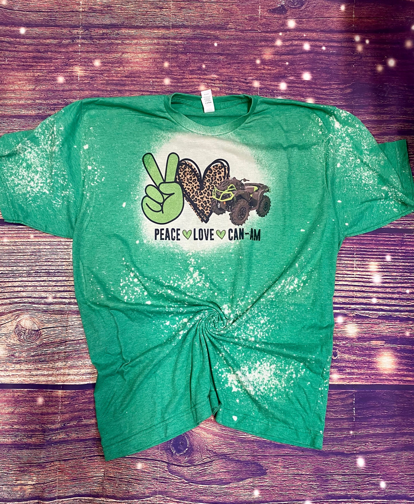 Peace Love Can Am Bleach Tee