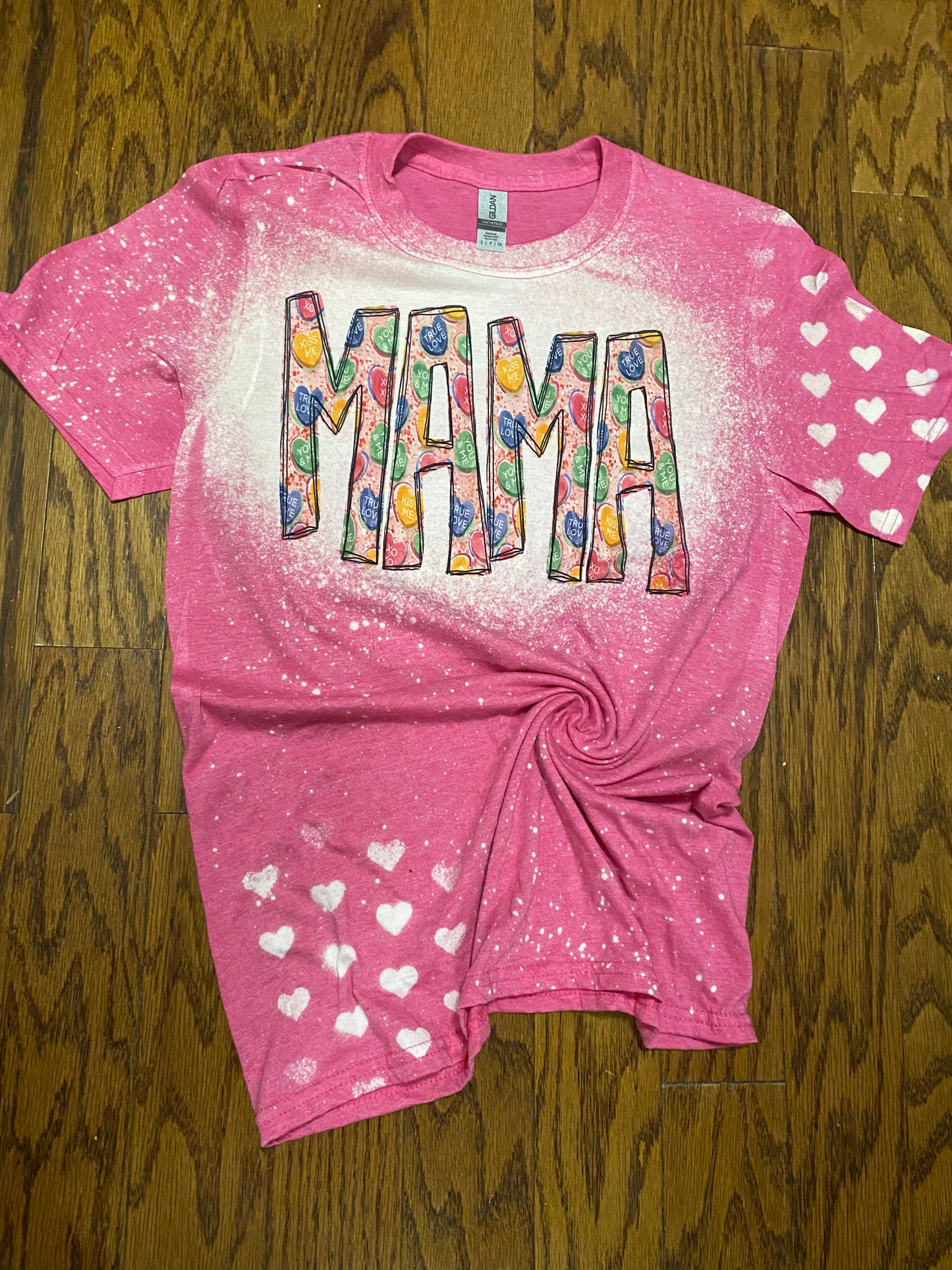Candy Heart Mama Bleach Tee