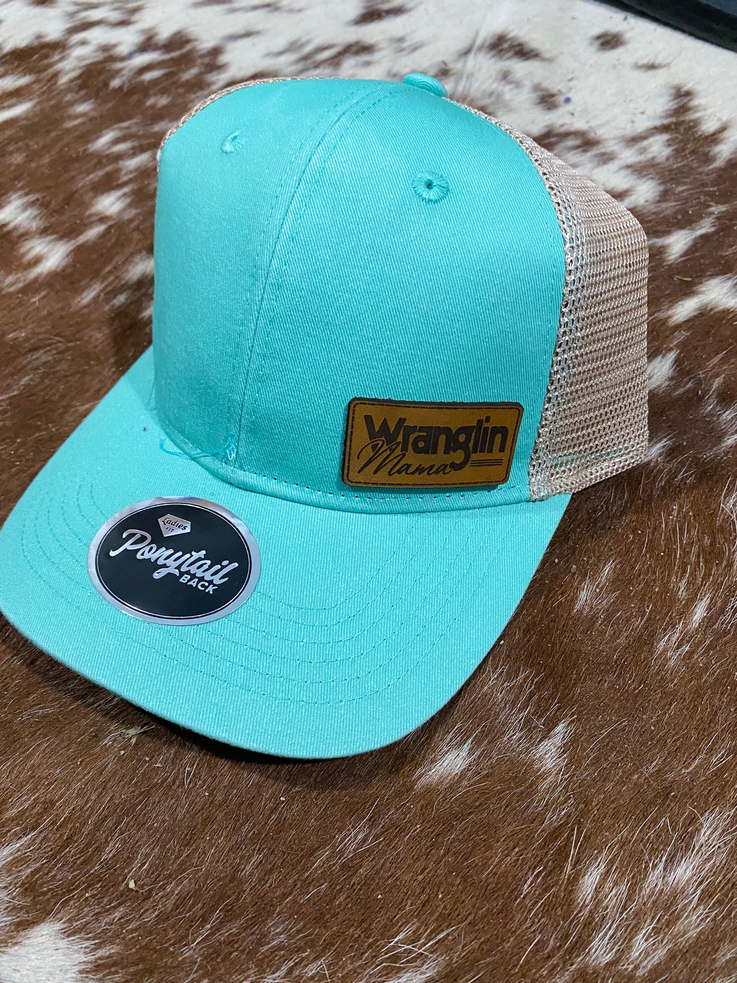 Wranglin Mama Ponytail Hat