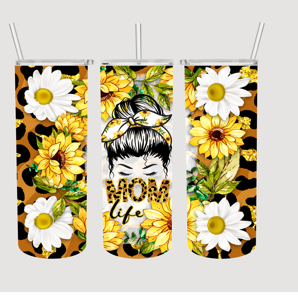 Sunflower Daisy MomLife Tumbler