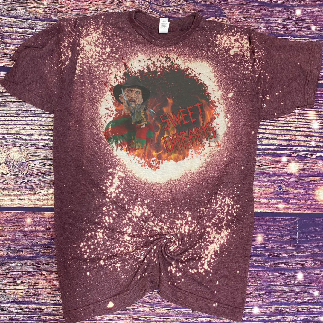 Sweet Dreams Freddy Kruger Halloween Bleach Tee