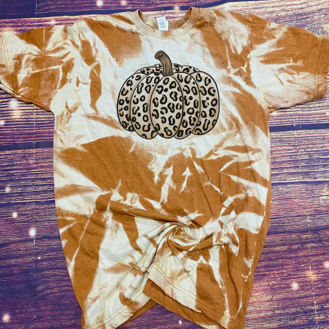 Cheetah Pumpkin Halloween Bleach Tee