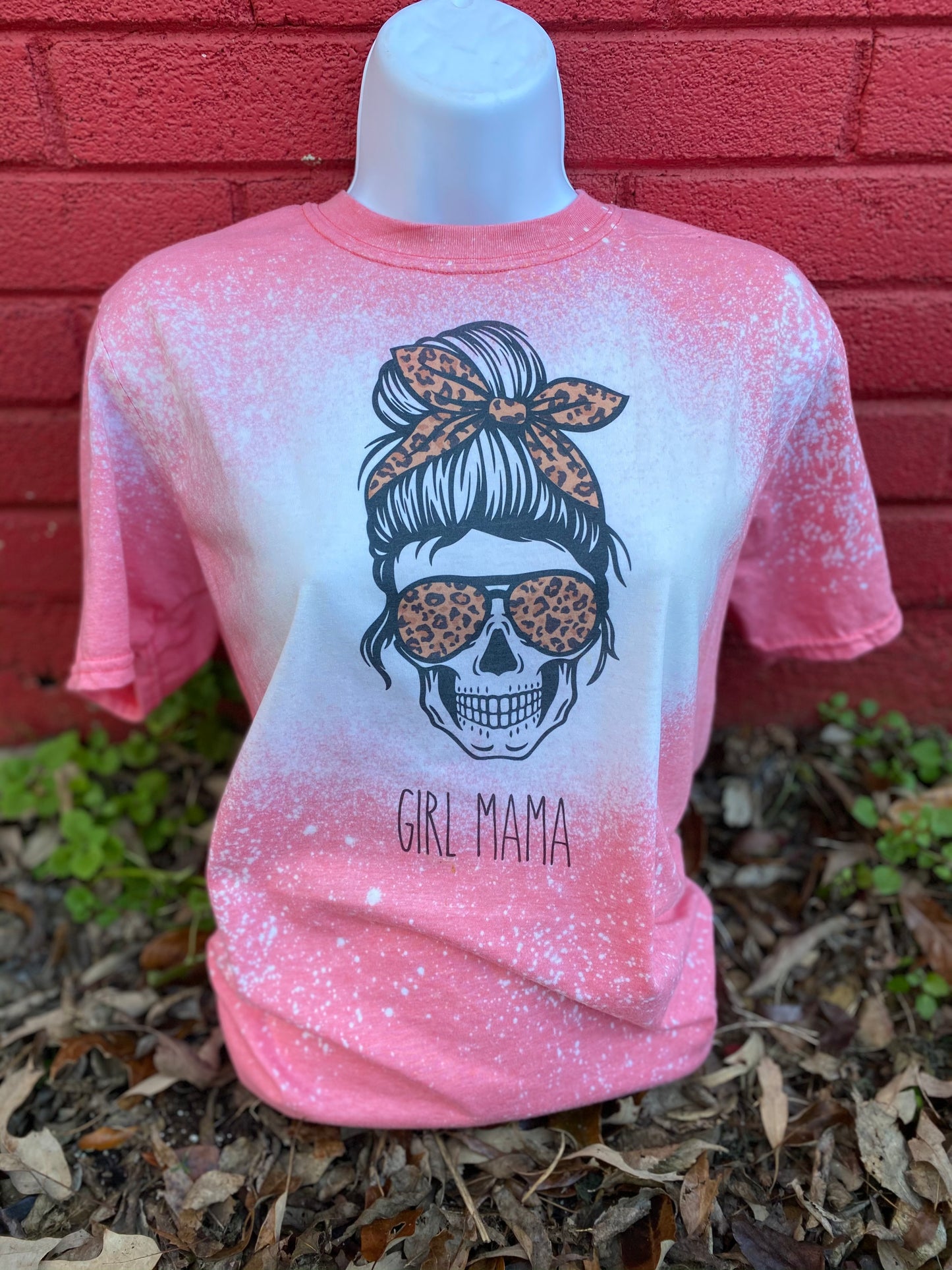 Girl Mama Skull Bleach Tee