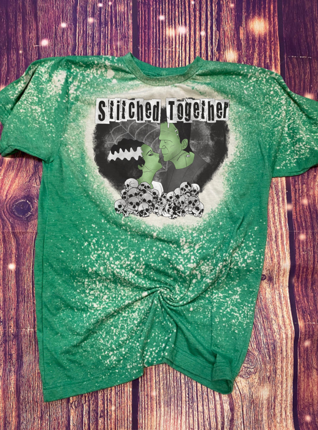 Stitched Together Halloween Bleach Tee