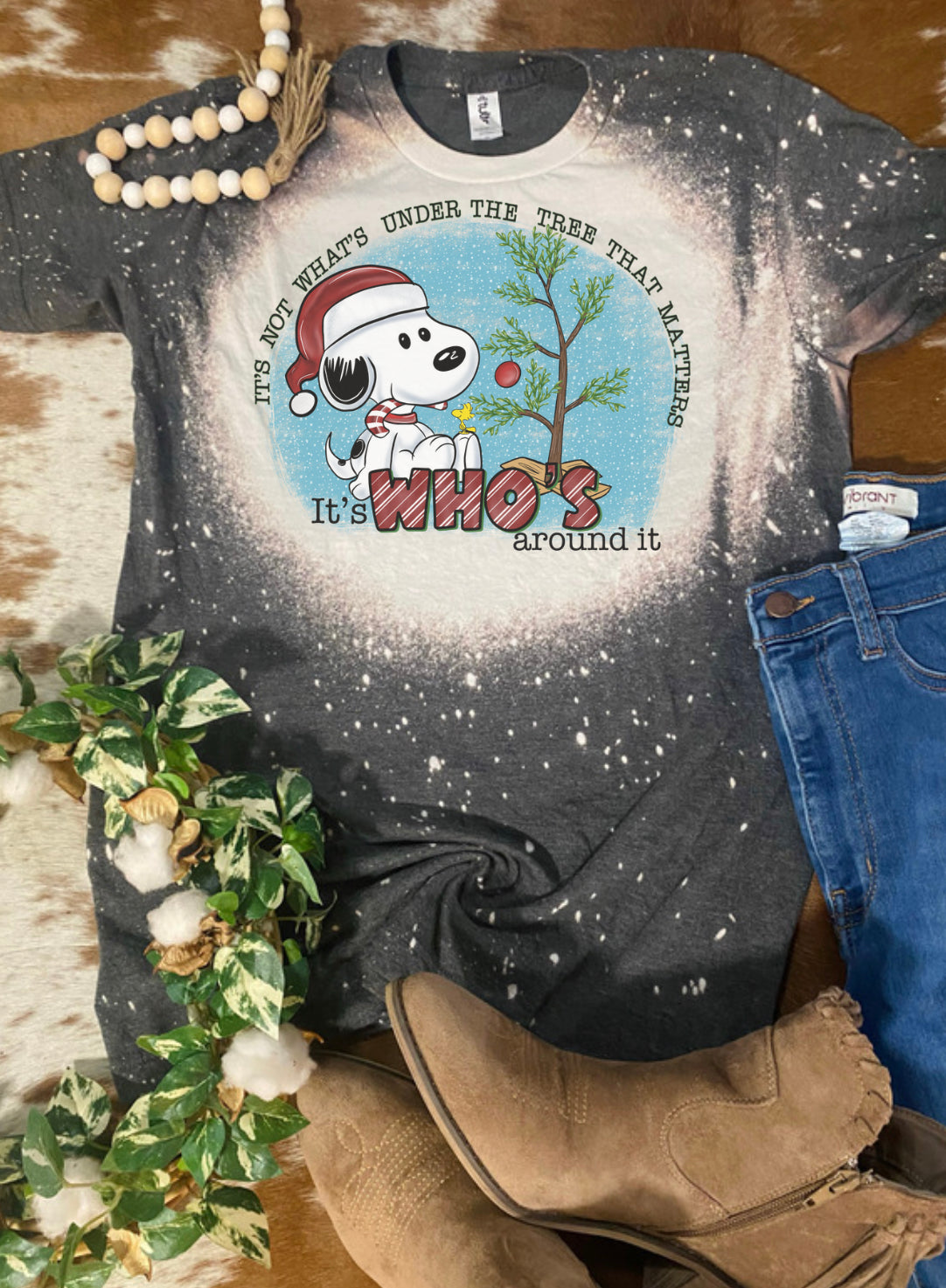 Not what’s under the tree Christmas Bleach Tee