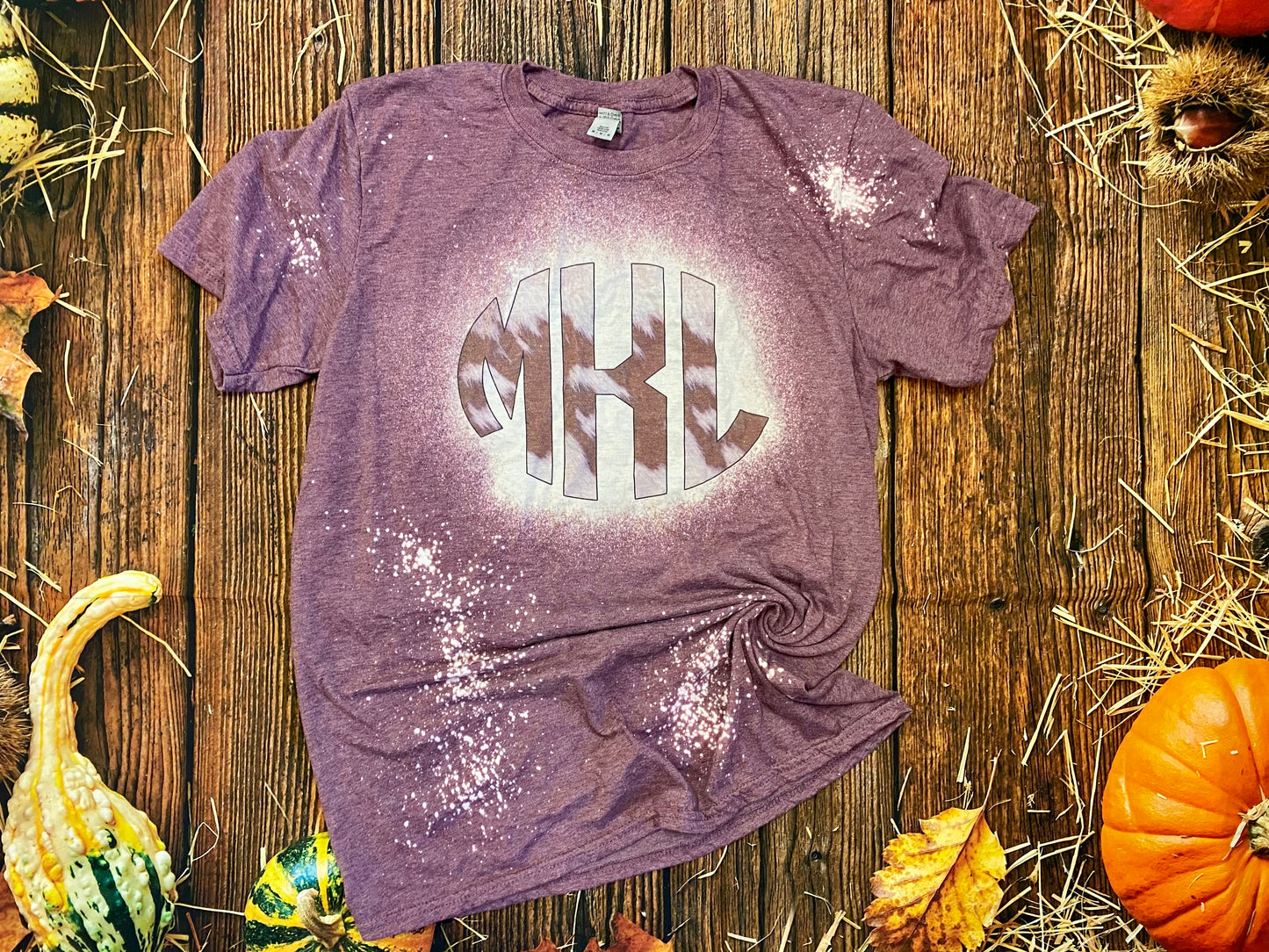 Cowhide monogram Bleach Tee