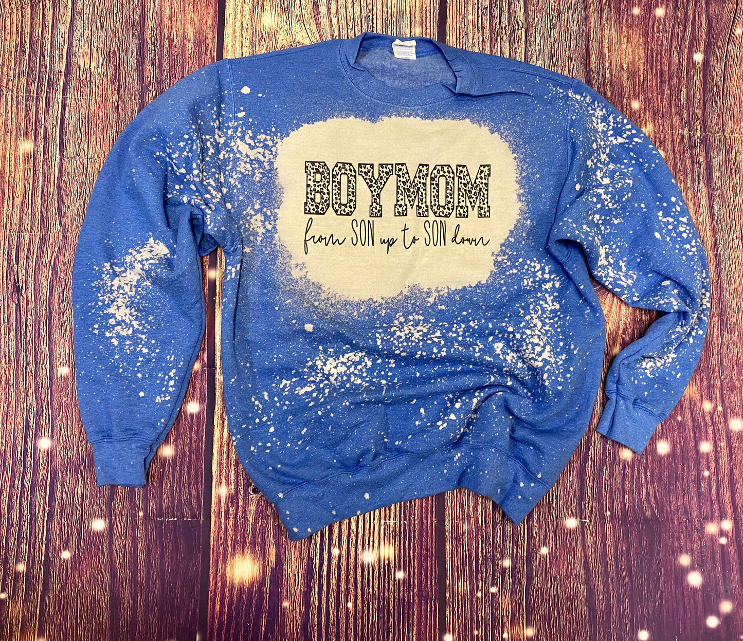 Boy mom from son up to son down Bleach Sweatshirt