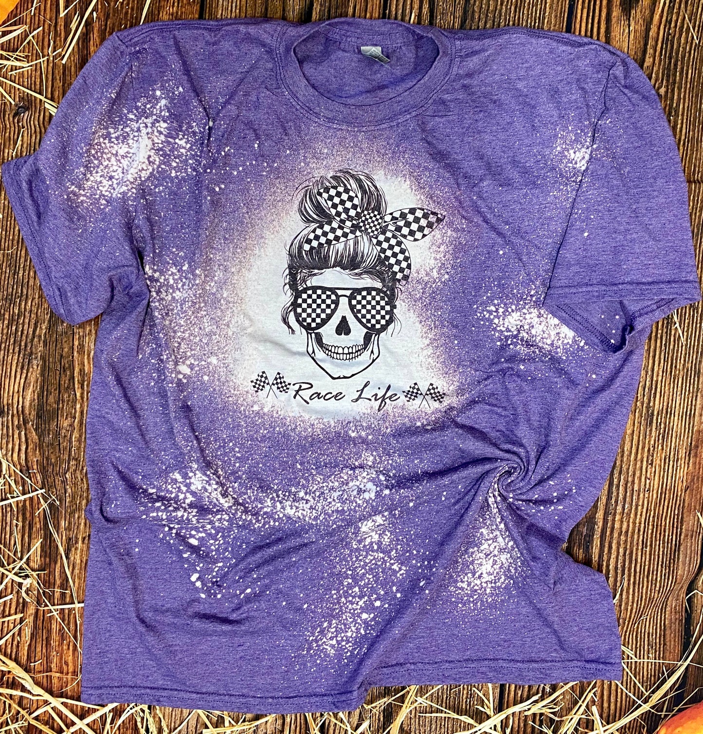 Race Life Skull Bleach shirt | Race Life Skull | Race Life | Bleach Tee | Bleach Shirt | Bleached Shirt