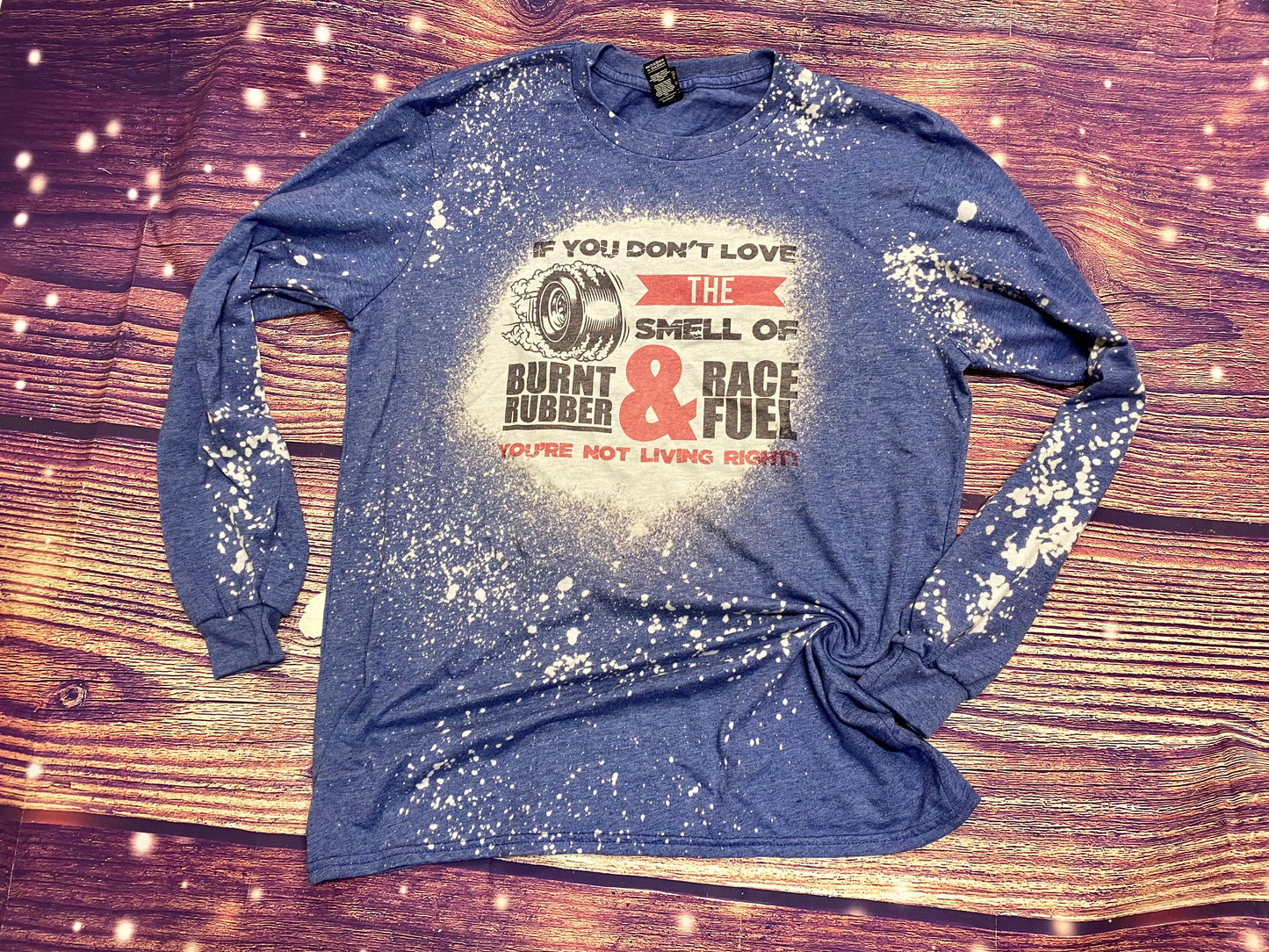 Burnt Rubber bleach long sleeve shirt